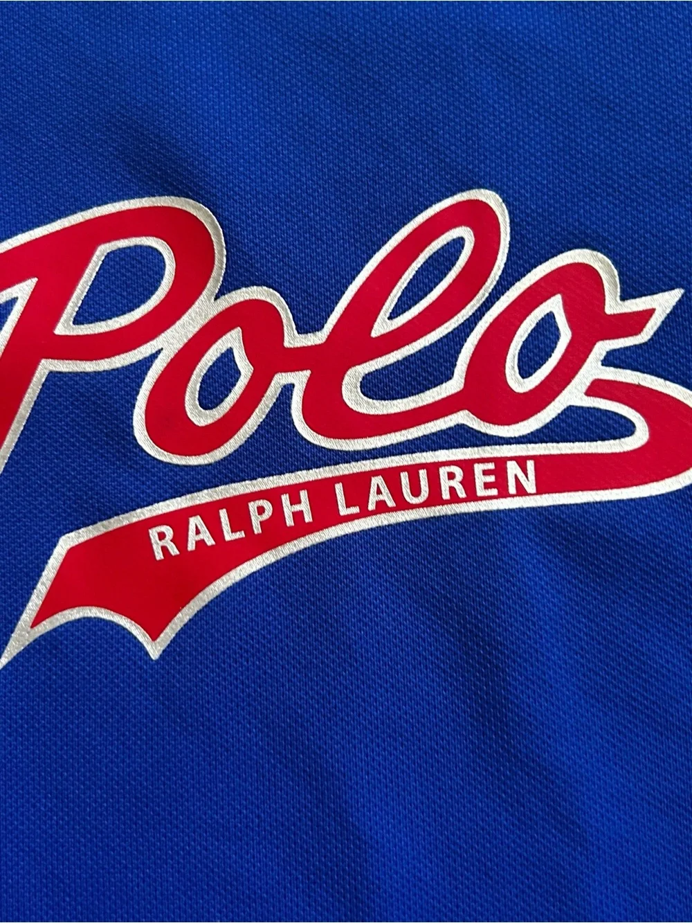 Polo by Ralph Lauren Men’s Royal Blue Performance Polo with Black Stripe Collar